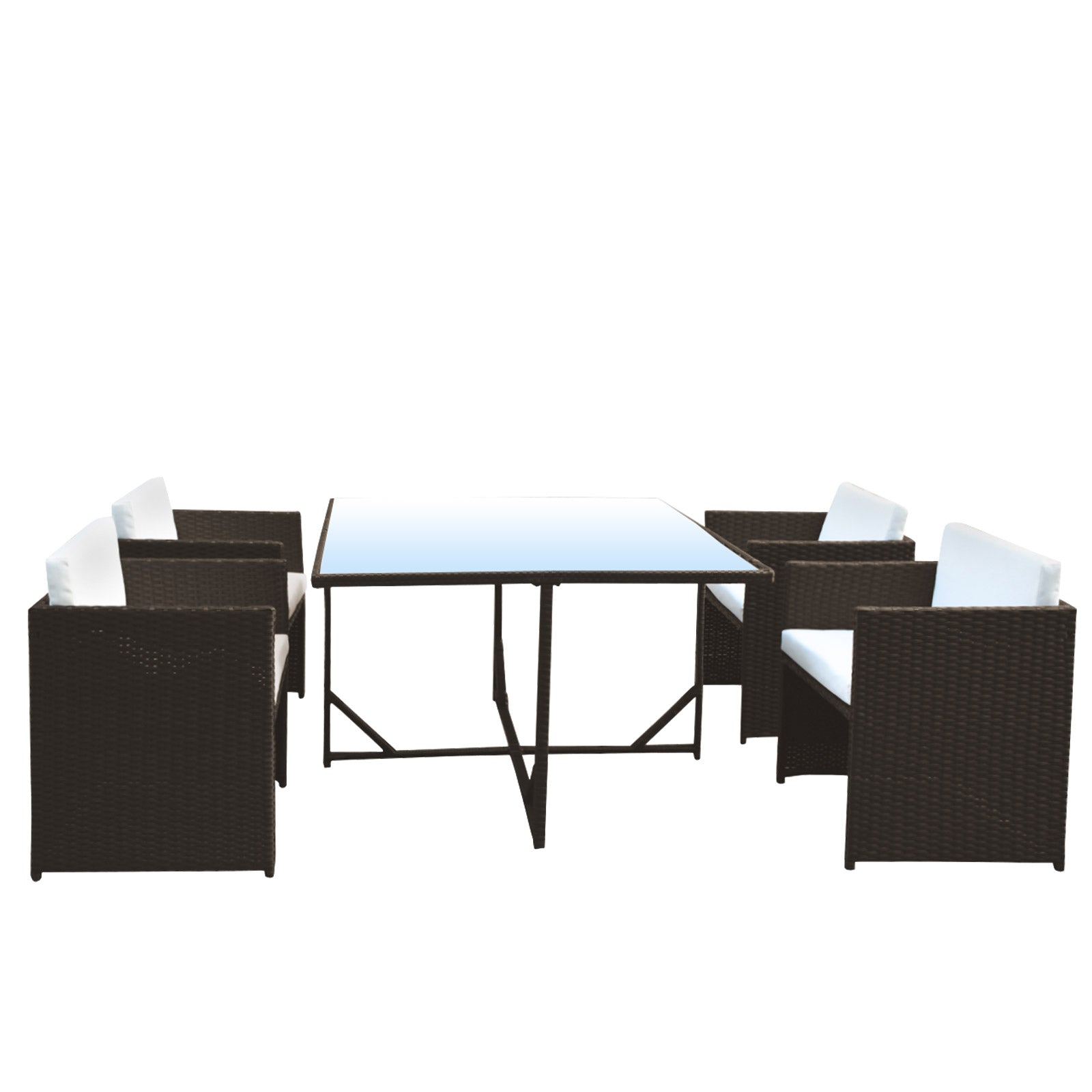 Arcadia Furniture 5 Piece Dining Table Set - Oatmeal and Grey