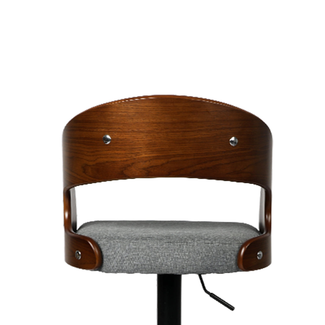 Levede 1x Bar Stools Kitchen Gas Lift Wooden Beech Stool Chair Swivel Barstools