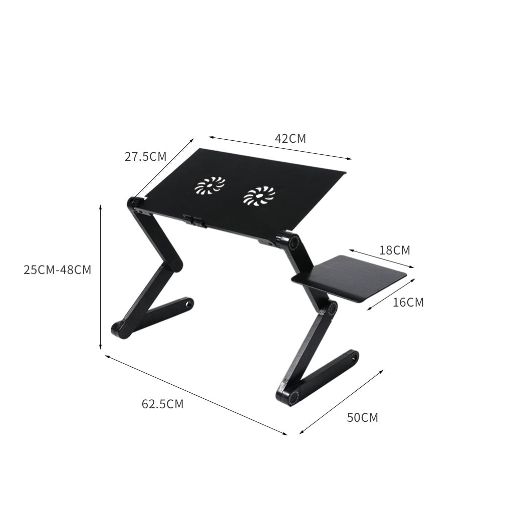 Foldable Laptop Desk Adjustable Stand Sofa Table Tray Mouse Board Portable Riser