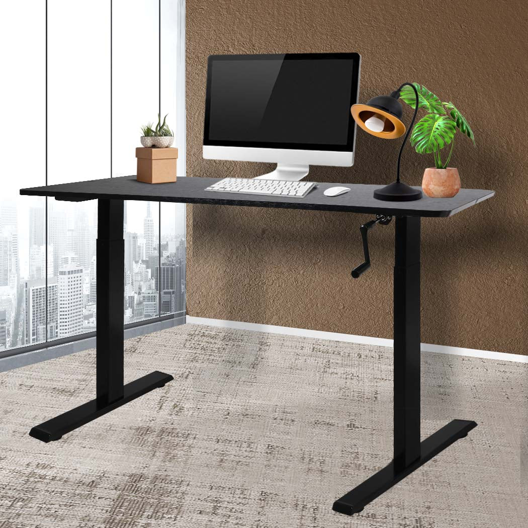 Height Adjustable Desk Office Furniture Manual Sit Stand Table Riser Home Study