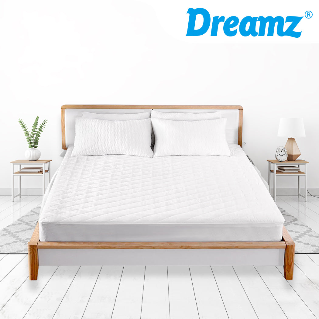 DreamZ Fully Fitted Waterproof Microfiber Mattress Protector in Double Size