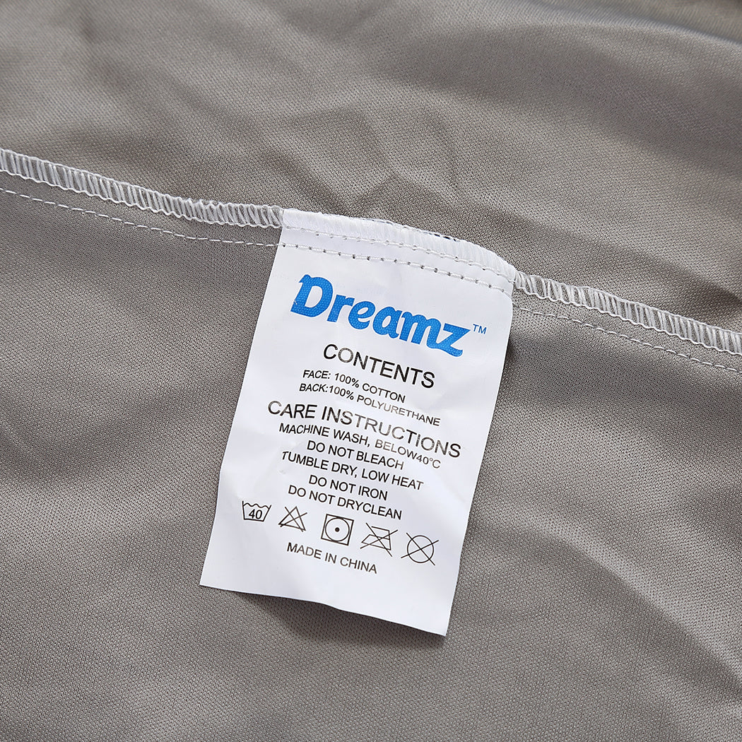 DreamZ Mattress Protector Fitted Sheet Cover Waterproof Cotton Fibre Single