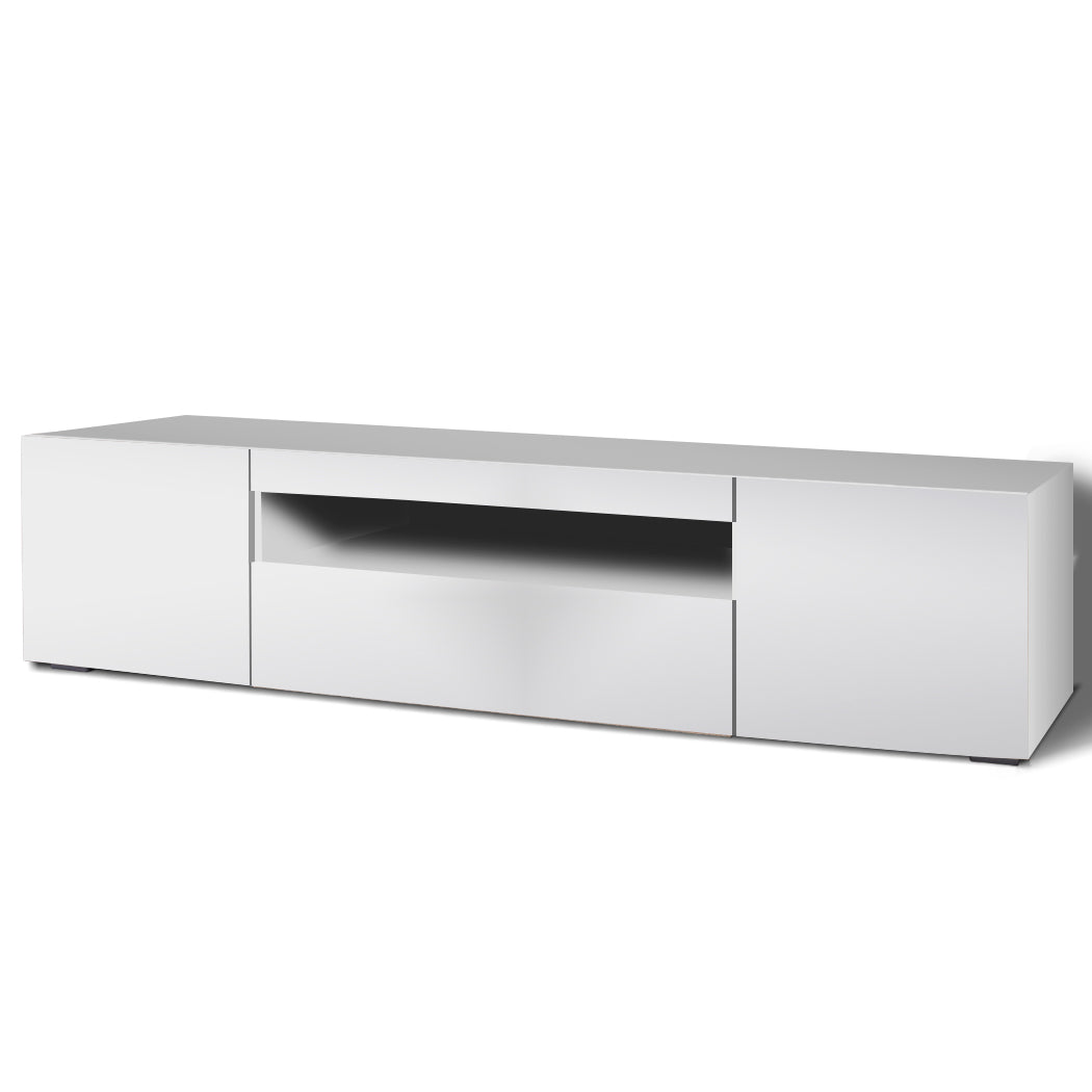 Levede TV Cabinet Entertainment Unit Stand RGB LED Furniture Wooden Shelf 200cm