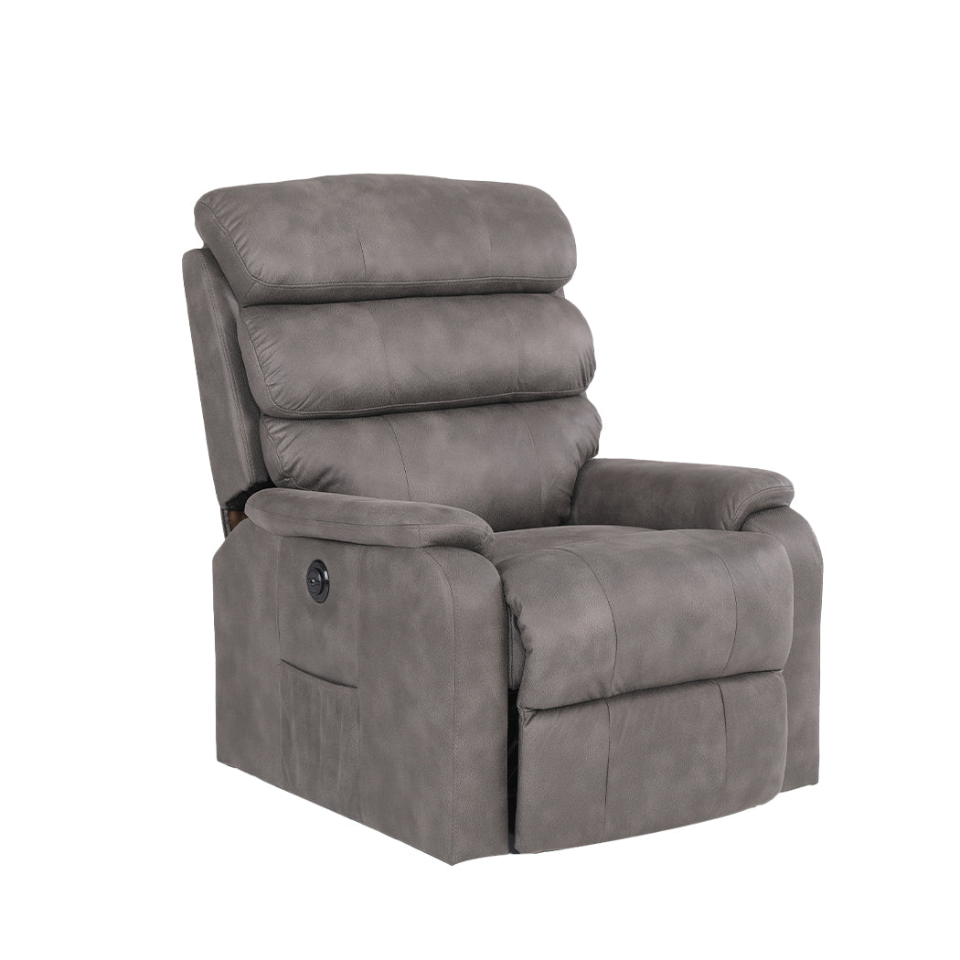 Levede Recliner Chair Electric Lift Chair Armchair Lounge Sofa Grey USB Charge