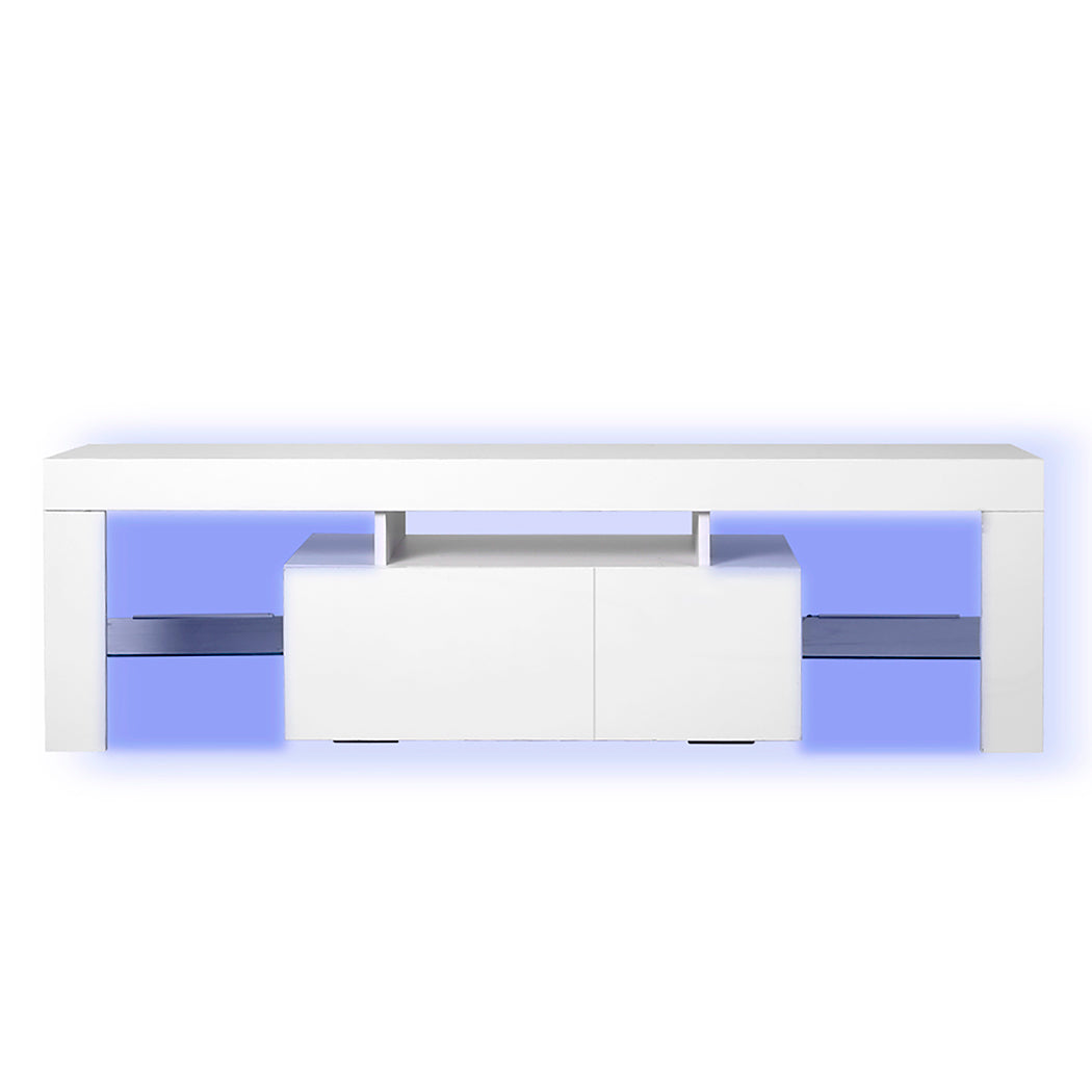 Levede TV Cabinet Entertainment Unit Stand RGB LED Furniture Wooden Shelf 190cm