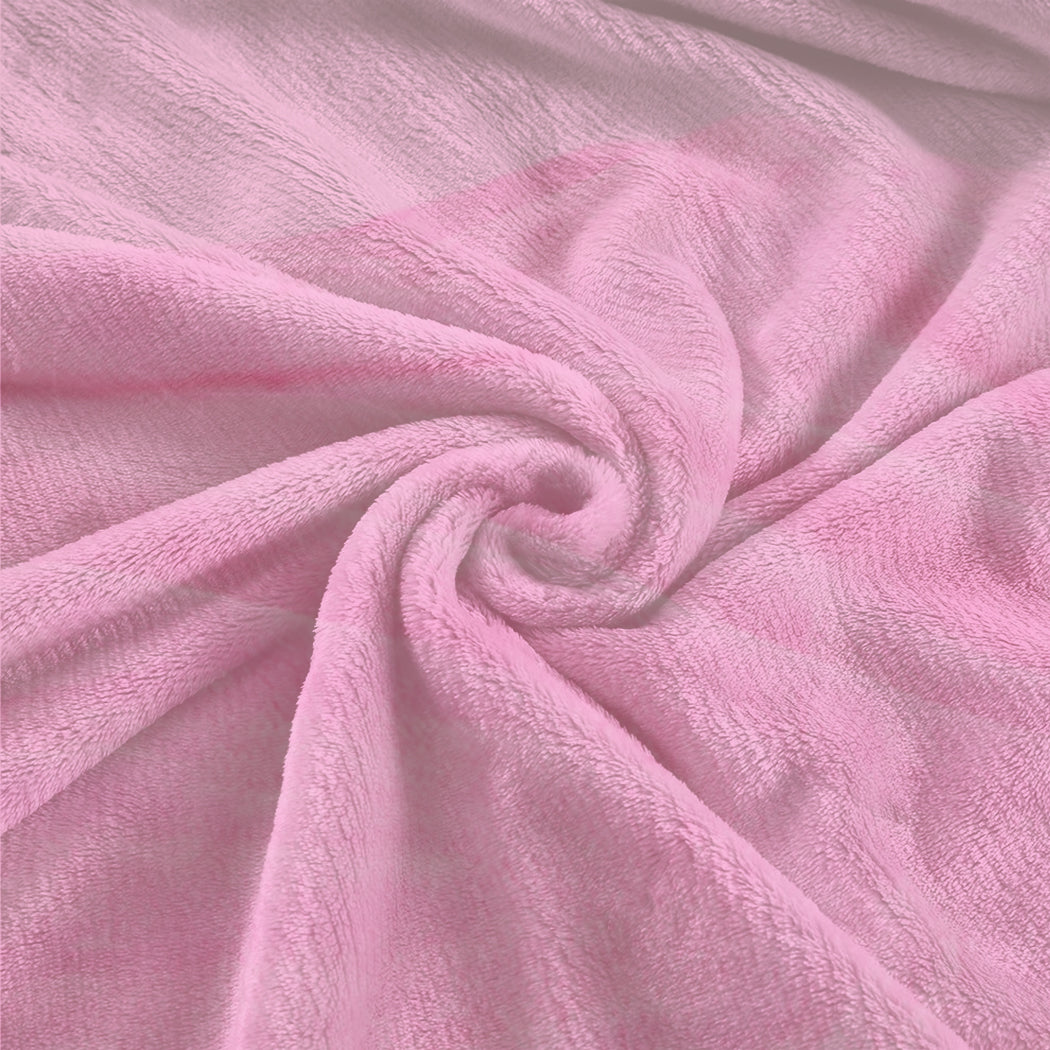 DreamZ 320GSM 220x240cm Ultra Soft Mink Blanket Warm Throw in Pink Colour